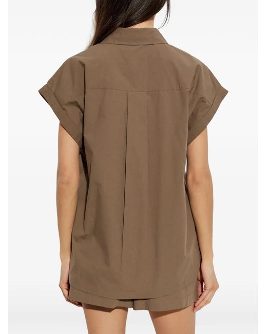 Matteau Brown Chemise Décontractée À Design Sans Manches