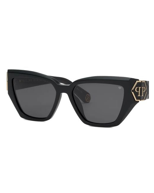 Philipp Plein Plein Brave Zonnebril Met Logodetail in het Gray