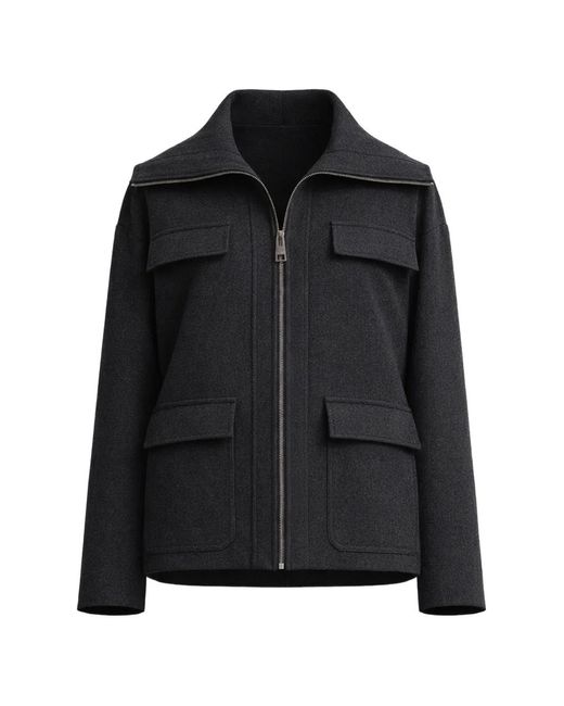 Margaux Lonnberg Black Veste Zippée À Poches Multiples