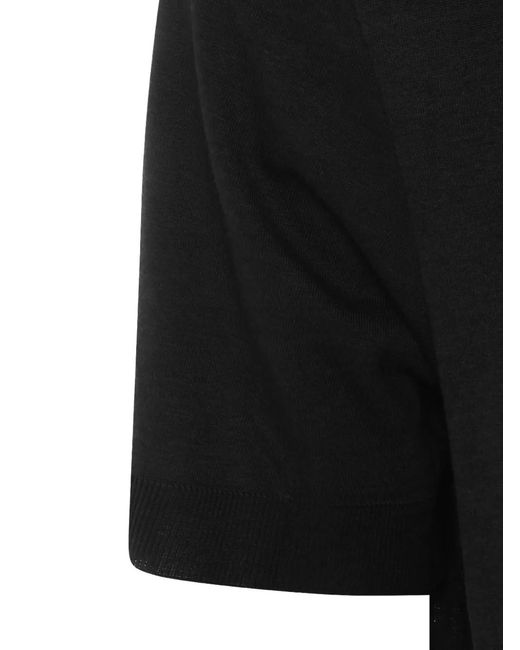 Altea Black Half-Button Polo Shirt for men
