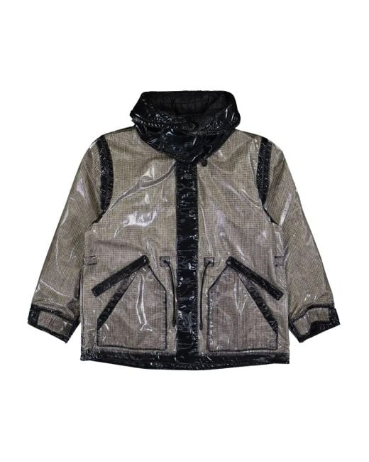 メンズ Stone Island Prismatic-effect Hooded Jacket Gray