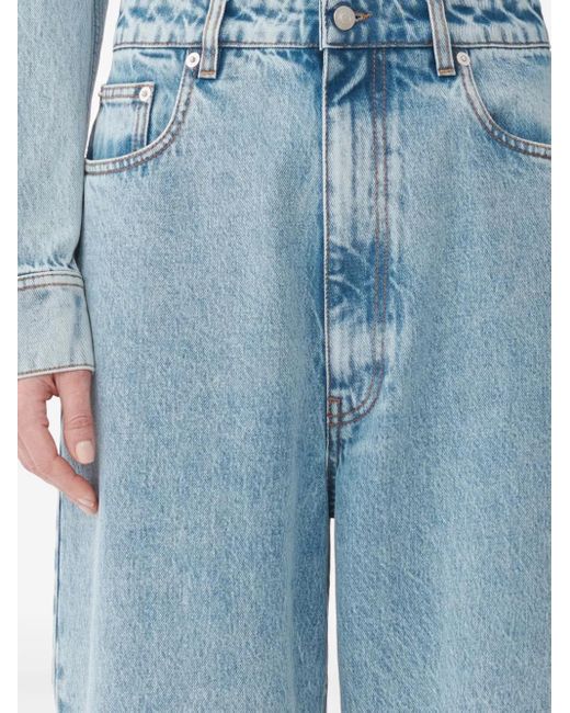 Fabiana Filippi Blue Cotton High-Waisted Jeans