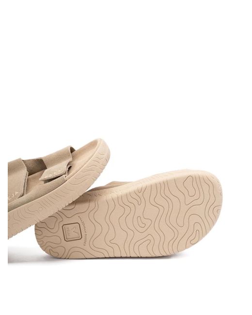 Veja Brown Touch-Strap Platform Sandals