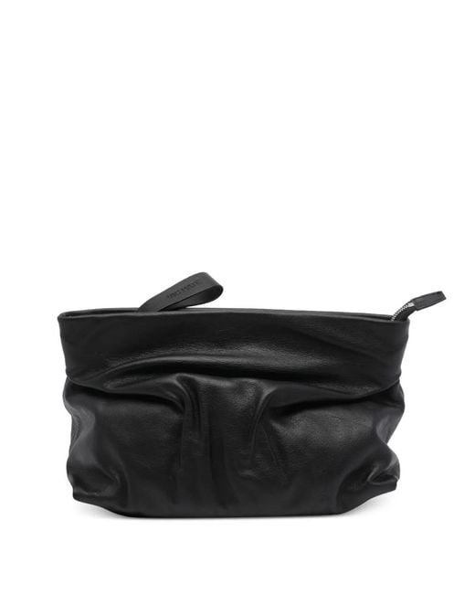 Vic Matié Black Travel Zip Leather Shoulder Bag