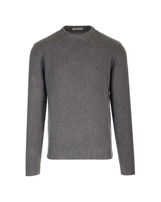 Al Duca D'aosta Gray Ribbed-Knit Cashmere Sweater for men