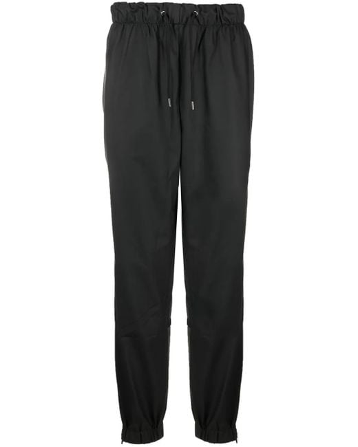 Rains Black Drawstring Elasticated Trousers for men