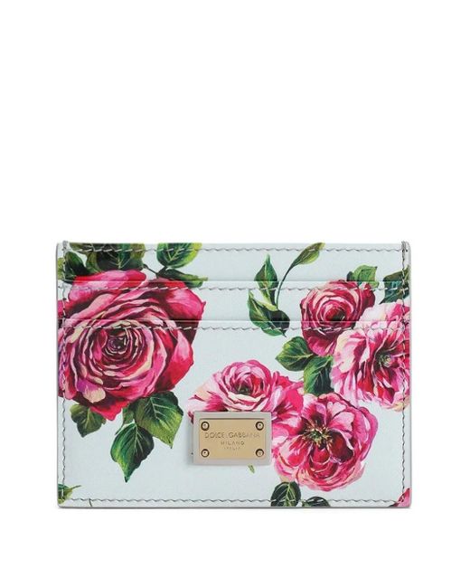 Dolce & Gabbana Pink Polished Calfskin Card Holder
