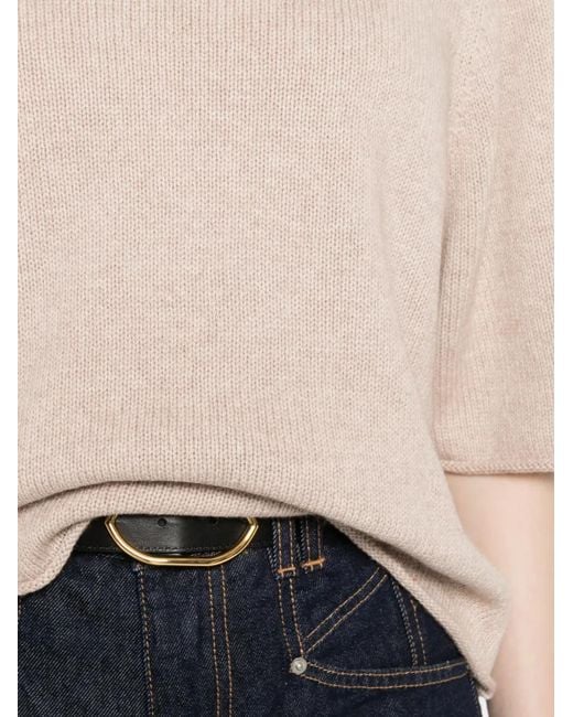 Allude Top Met Boothals in het Natural