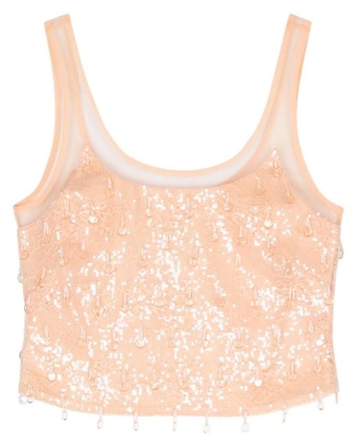 Jonathan Simkhai Pink Callaway Cropped Tank Top