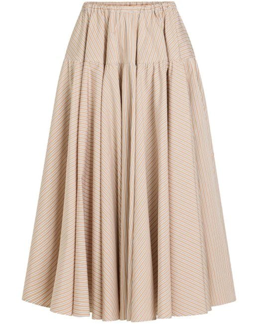Patou Natural Printed Organic Cotton Maxi Skirt