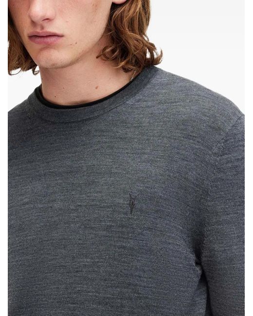 AllSaints Gray Ramskull Jumper for men