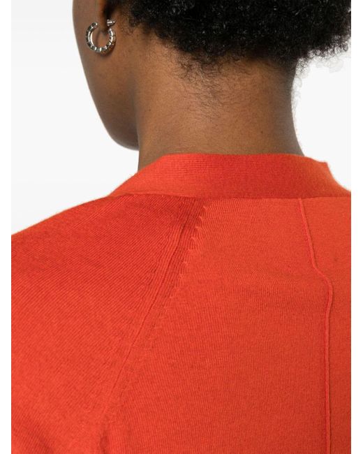 Allude Vest Met V-hals in het Red