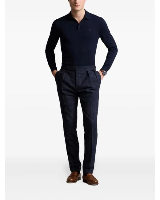 Polo Ralph Lauren Blue Logo-Embroidered Polo Shirt for men