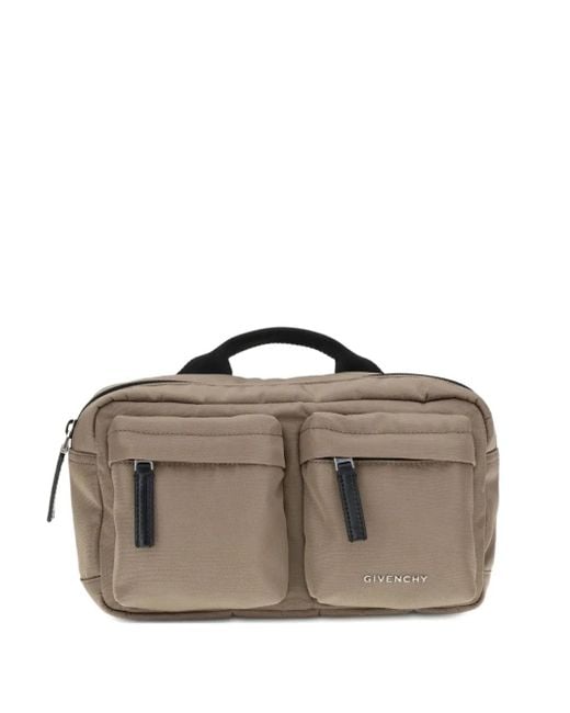 Givenchy Brown Essential U Double-Pocket Belt Bag for men