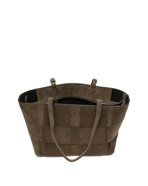 DeMellier London Brown Florence Woven Tote Bag