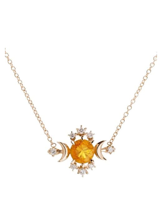 SOFIA ZAKIA Metallic 14Kt Wondering Star Sapphire Necklace