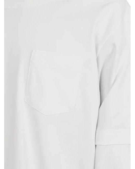 Sacai White James Dean Long-Sleeve T-Shirt for men