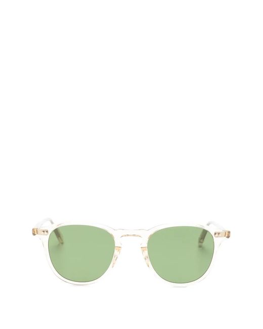 Garrett Leight Green Hampton Round-Frame Sunglasses