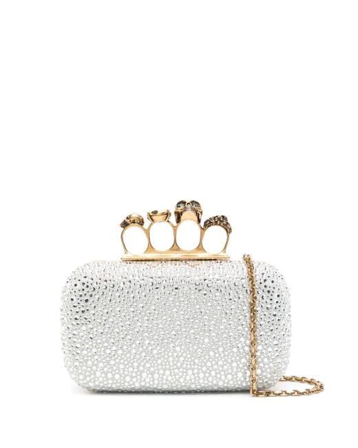 Alexander McQueen White Knuckle Clutch Bag