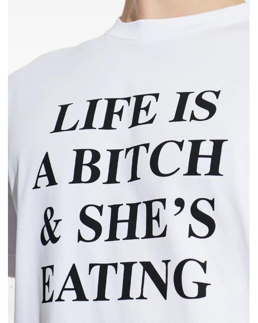 DSquared² White Logo-Print T-Shirt for men