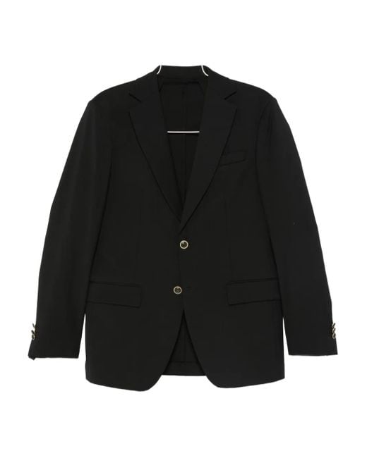 MARSĒM Black Notched-Lapel Single-Breasted Blazer for men
