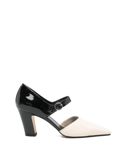 Aeyde White Isidora Patent Leather Pumps