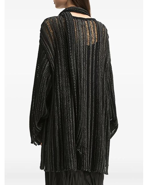 B+ AB Black Tie-Neck Ribbed-Knit Sweater