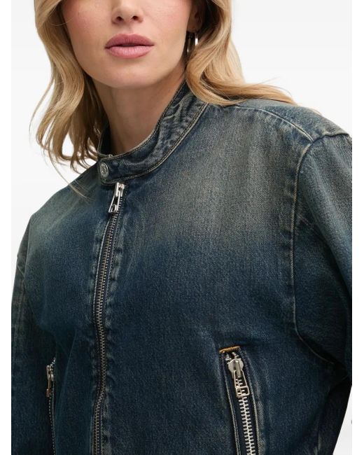 Won Hundred Gray Zip-Up Denim Jacket