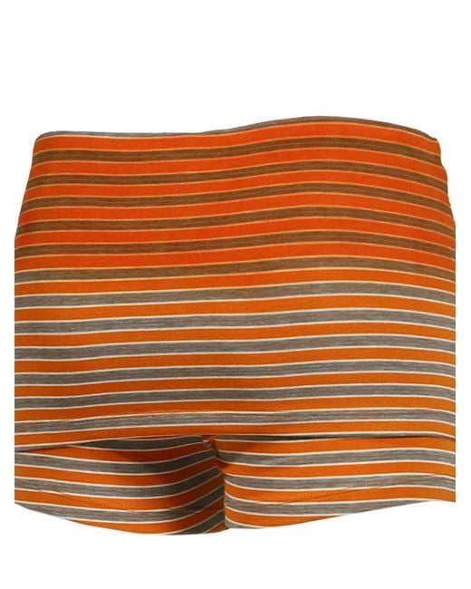 Anomalies Department Brown Gradient Striped Layered Shorts