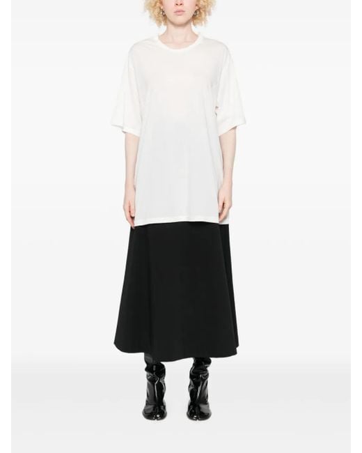 Yohji Yamamoto White Short-Sleeve Crew-Neck T-Shirt