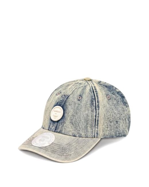 Logo-Patch Baseball Cap di Aape By A Bathing Ape in Gray da Uomo