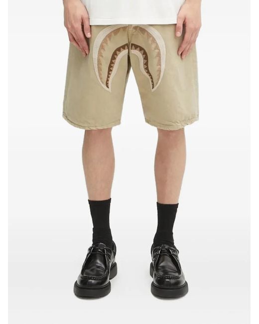 A Bathing Ape Natural Garment-Dyed Denim Shorts for men