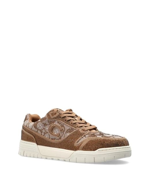 COACH Brown Baskets Imprimées À Lacets
