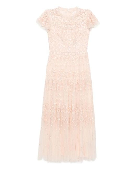 Abito Con Ricamo A Fiori di Needle & Thread in Pink