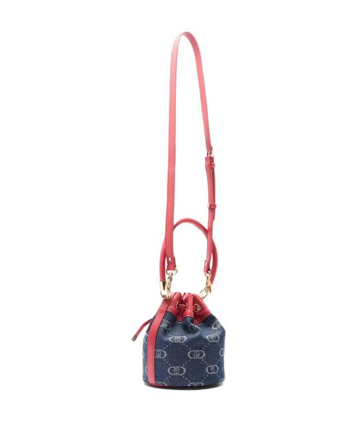 Liu Jo Red Jacquard Bucket Bag