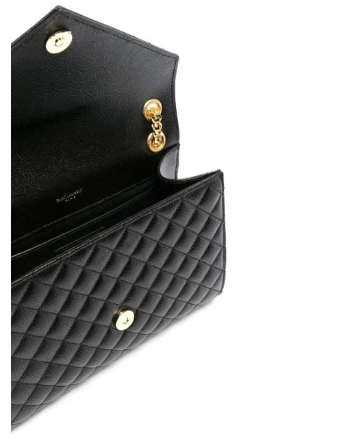 Saint Laurent Black Medium Envelope Shoulder Bag