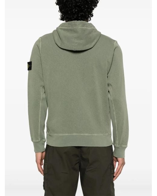 Stone Island Hoodie Met Compass-Logopatch in het Green voor heren