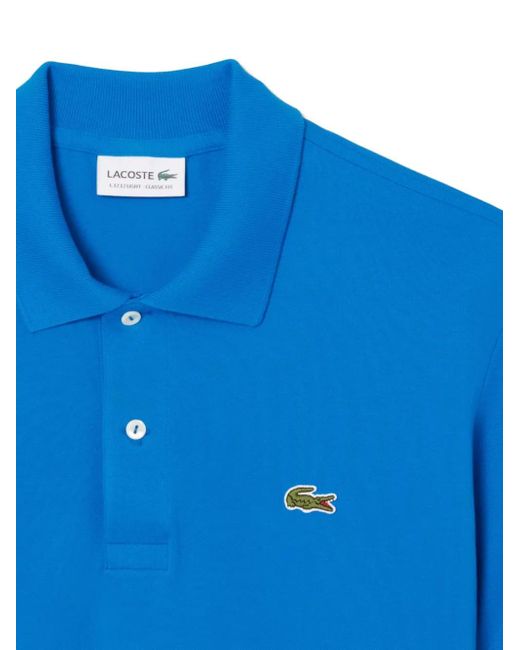 Polo de manga corta con logo bordado Lacoste de hombre de color Blue