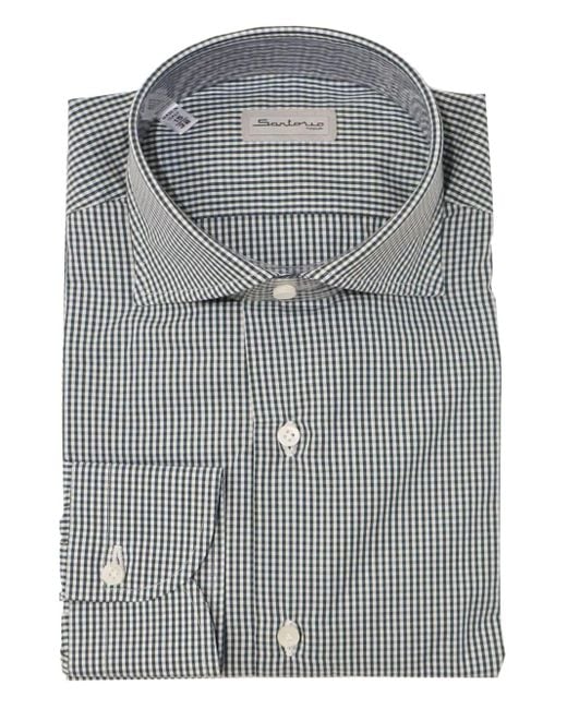 Sartorio Napoli Overhemd Met Gingham Ruit in het Gray voor heren