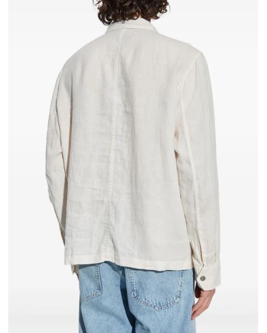 Rag & Bone White Linen Shirt Jacket for men