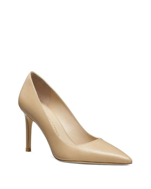 Stuart Weitzman Natural Pointed-Toe Stiletto Pumps