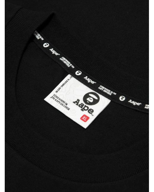 Aape By A Bathing Ape T-Shirt mit Affenkopf in Black für Herren