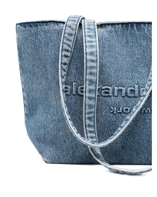 Alexander Wang Blue Punch Logo Shoulder Bag