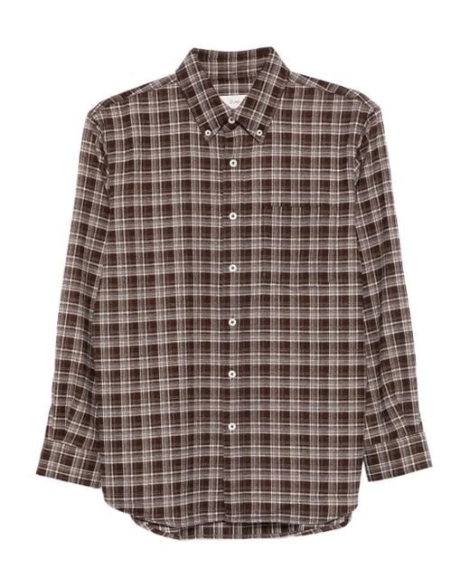 DUNST Brown Check Button-Down Shirt