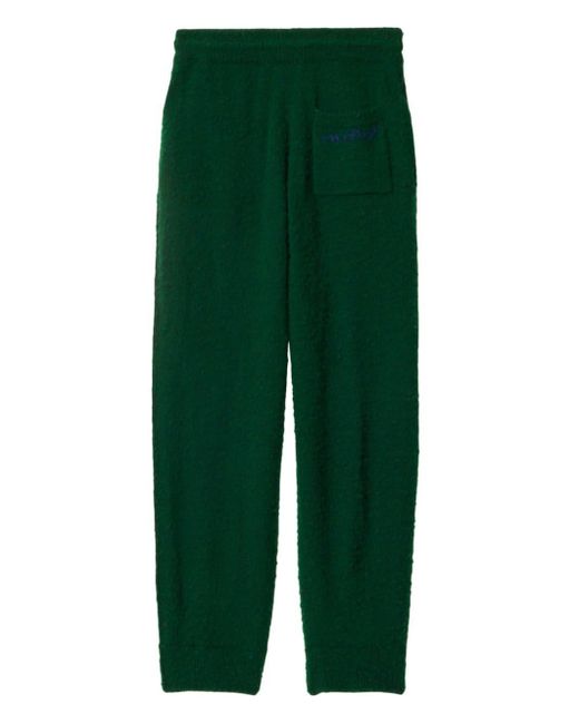 Burberry Green Argyle Wool Track Pants for men