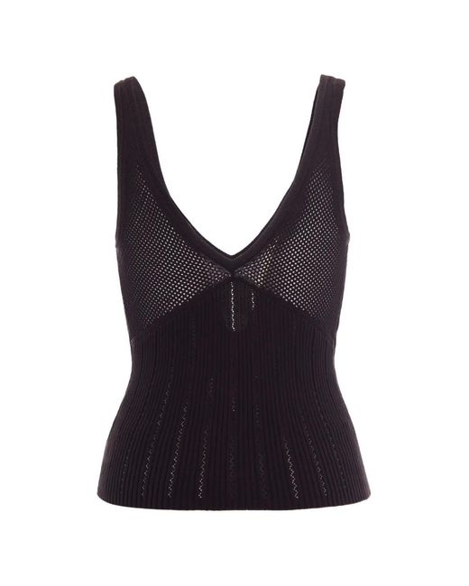 Sessun Blue V-Neck Knitted Top