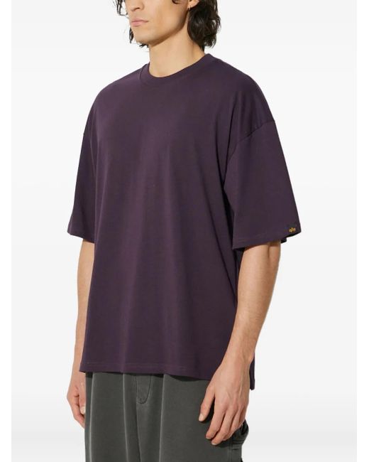 Alpha Industries Blue Logo Code Printed T-Shirt for men