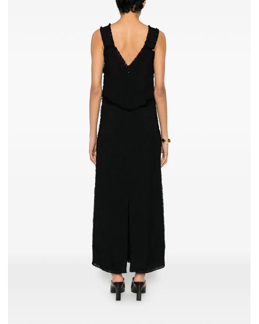 Totême  Black Kleid Mit V-Ausschnitt
