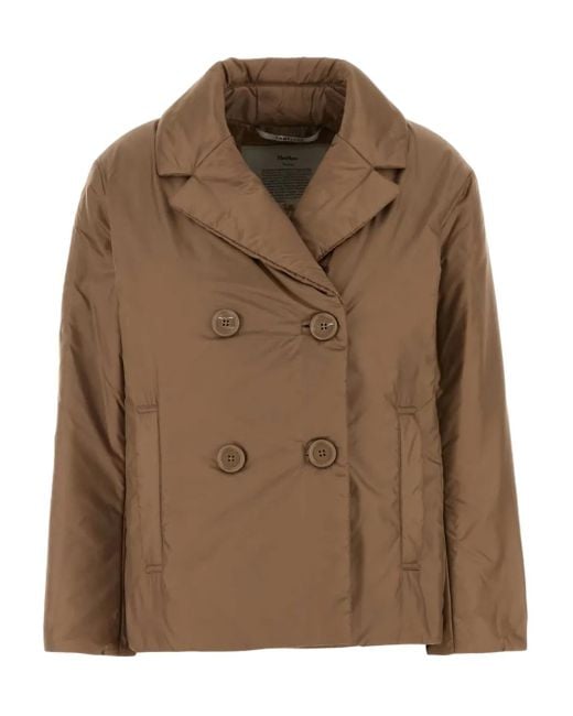 Max Mara Camelia パデッド ダブルジャケット Brown