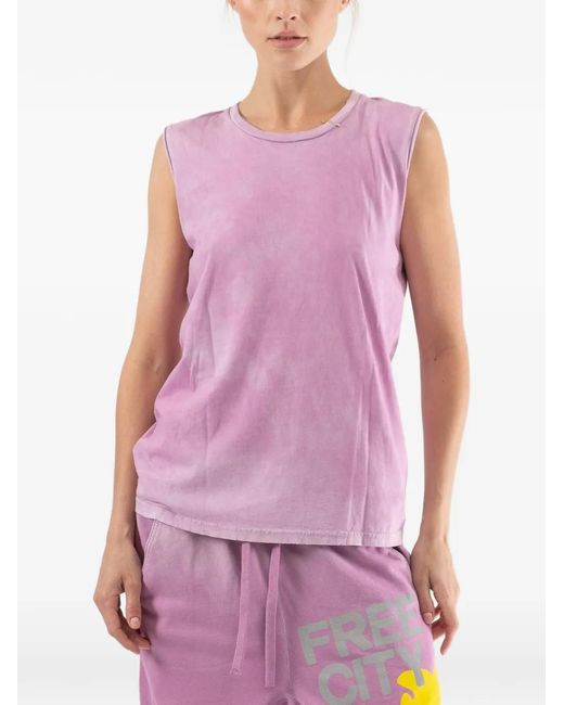 Freecity Purple Free City Graphic-Print Top